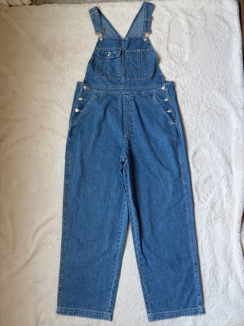 Gap Factory Classic Blue Denim Overalls Size Medium - Picture 3 of 10